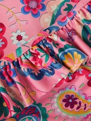 Monsoon Pink Paisley Print UPF50+ Long Sleeve Swim Set - Image 3 of 3