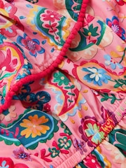 Monsoon Pink Paisley Print Hanky Hem Dress - Image 4 of 4