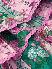 Monsoon Green Floral Patchwork Top & Skirt Set - Image 3 of 3