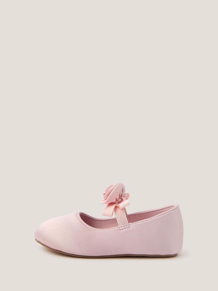 Monsoon Pink Baby Rosette Walker Shoes - Image 1 of 3 Monsoon Pink Baby Rosette Walker Shoes - Image 1 of 3