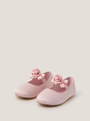Monsoon Pink Baby Rosette Walker Shoes - Image 2 of 3