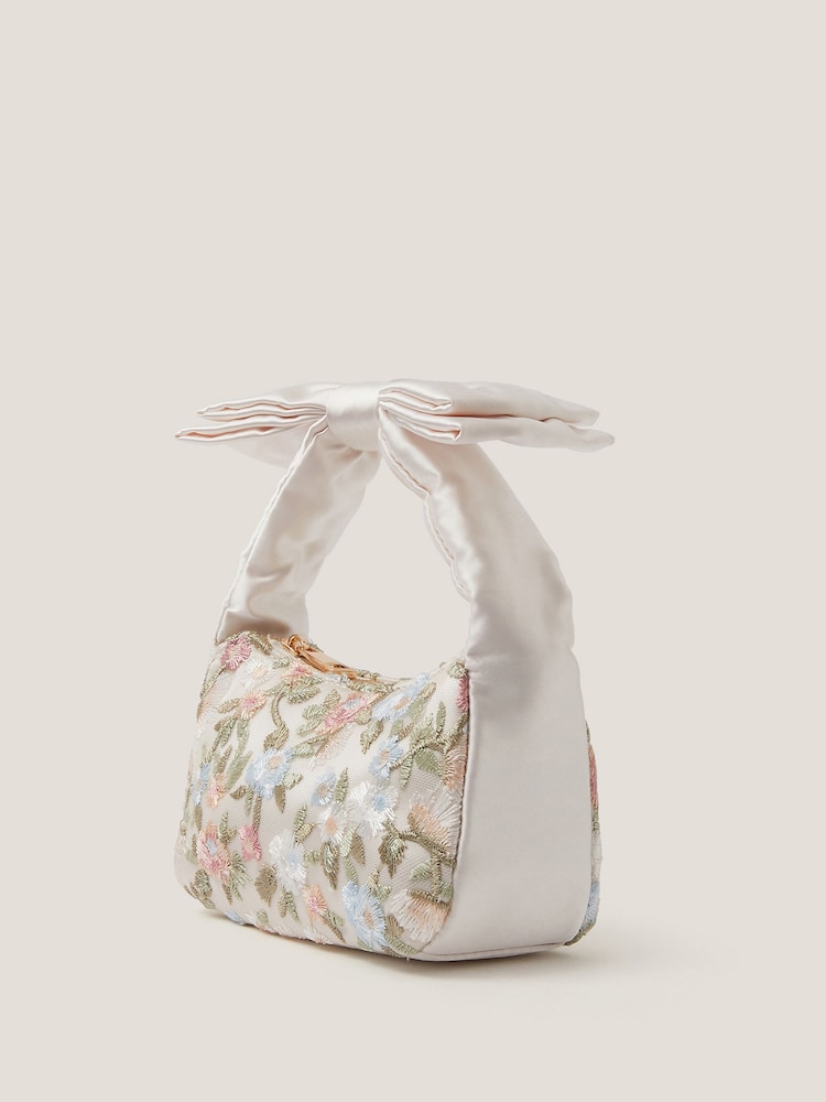 Monsoon Floral Embroidered Bow Strap Bag - صورة 2 من 4