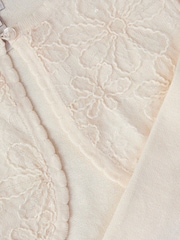 Monsoon White Sequin Flower Embellished Cardigan - Image 3 of 4