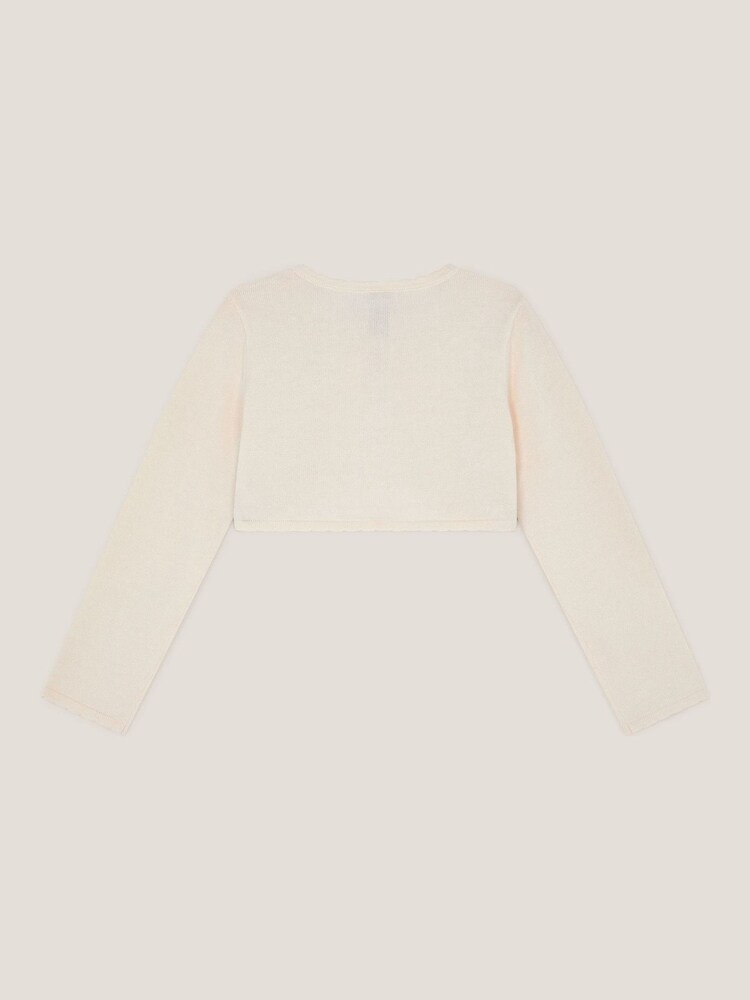 Monsoon White Sequin Flower Embellished Cardigan - Image 4 of 4 Monsoon White Sequin Flower Embellished Cardigan - Image 4 of 4