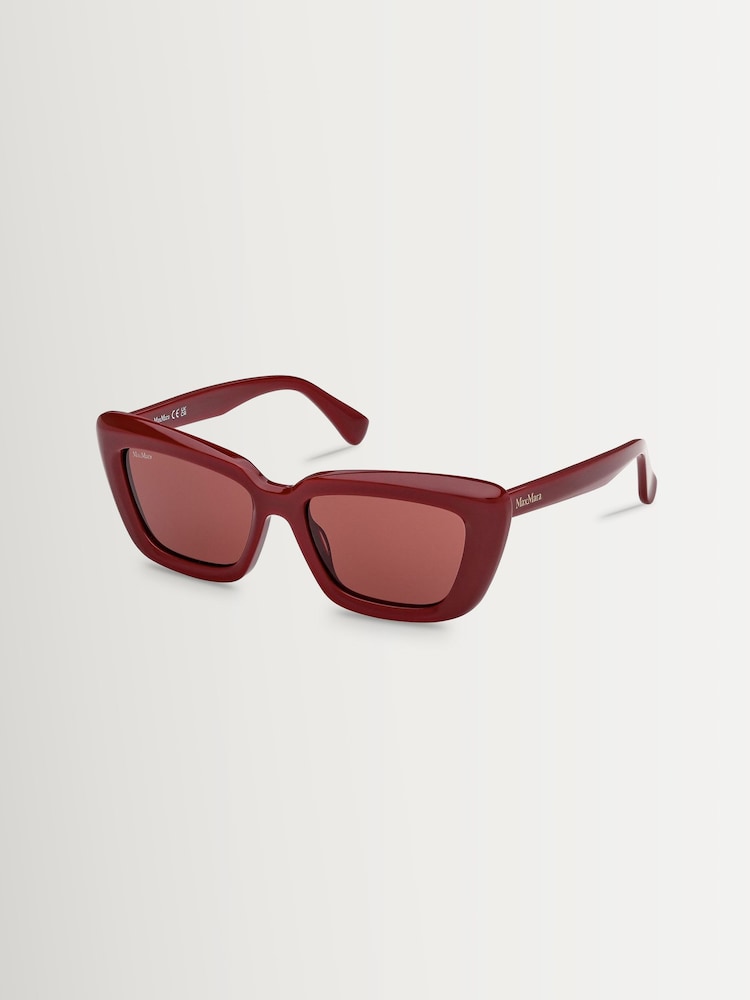 Max Mara Red Acetate Sunglasses - Image 2 of 8
