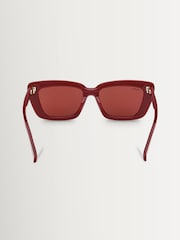 Max Mara Red Acetate Sunglasses - Image 5 of 8