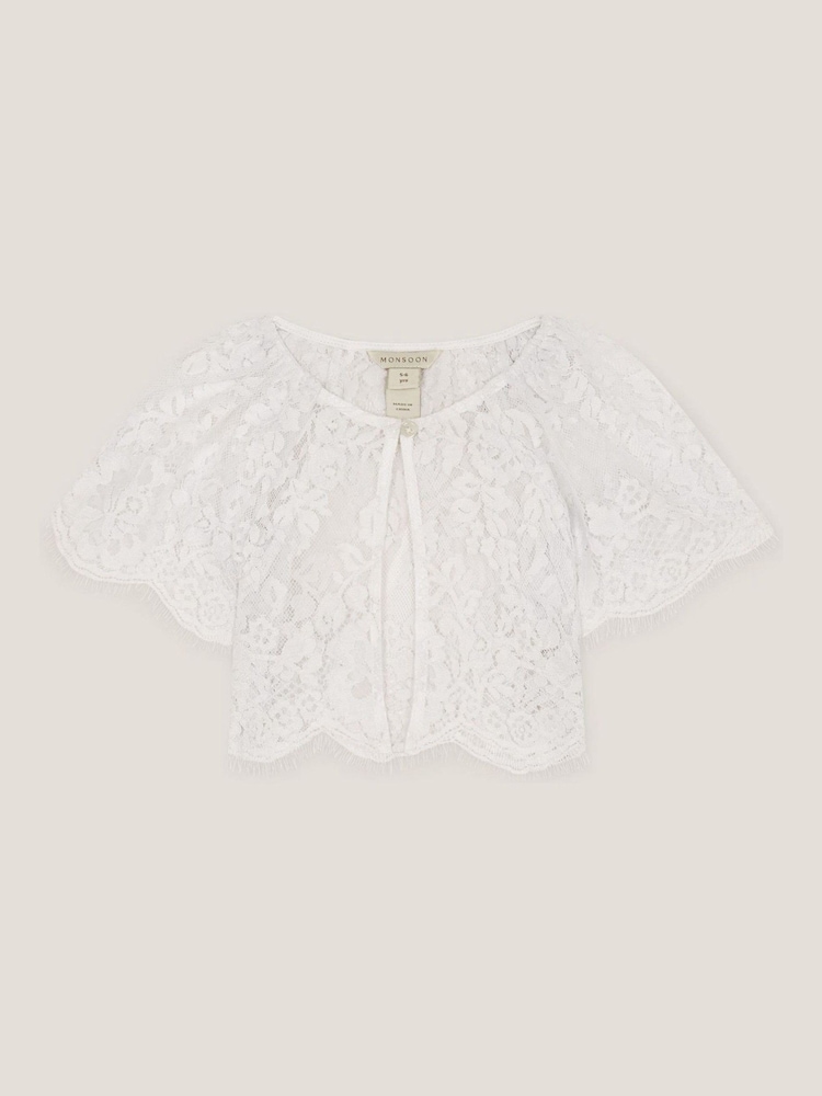 לבן - Monsoon Lola Lace Short Sleeve Cover Up - תמונה 1 מתוך 3 לבן - Monsoon Lola Lace Short Sleeve Cover Up - תמונה 1 מתוך 3
