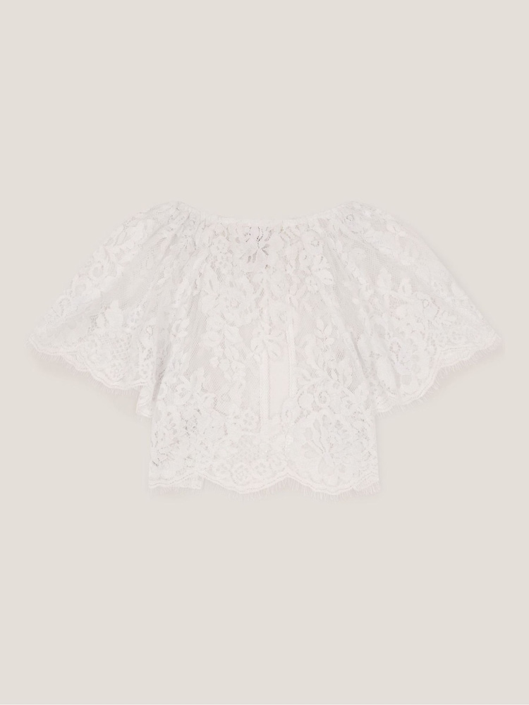 לבן - Monsoon Lola Lace Short Sleeve Cover Up - תמונה 2 מתוך 3 לבן - Monsoon Lola Lace Short Sleeve Cover Up - תמונה 2 מתוך 3