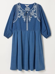 FatFace Cassie Blue Detail Dress - Image 7 of 7