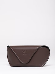 Lakeland Leather Brown Flapover Leather Glasses Case - Image 2 of 4