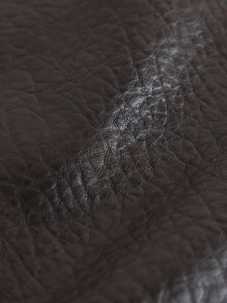 Chocolate Brown Textured Faux Leather Mini Skirt - Image 7 of 7 Chocolate Brown Textured Faux Leather Mini Skirt - Image 7 of 7