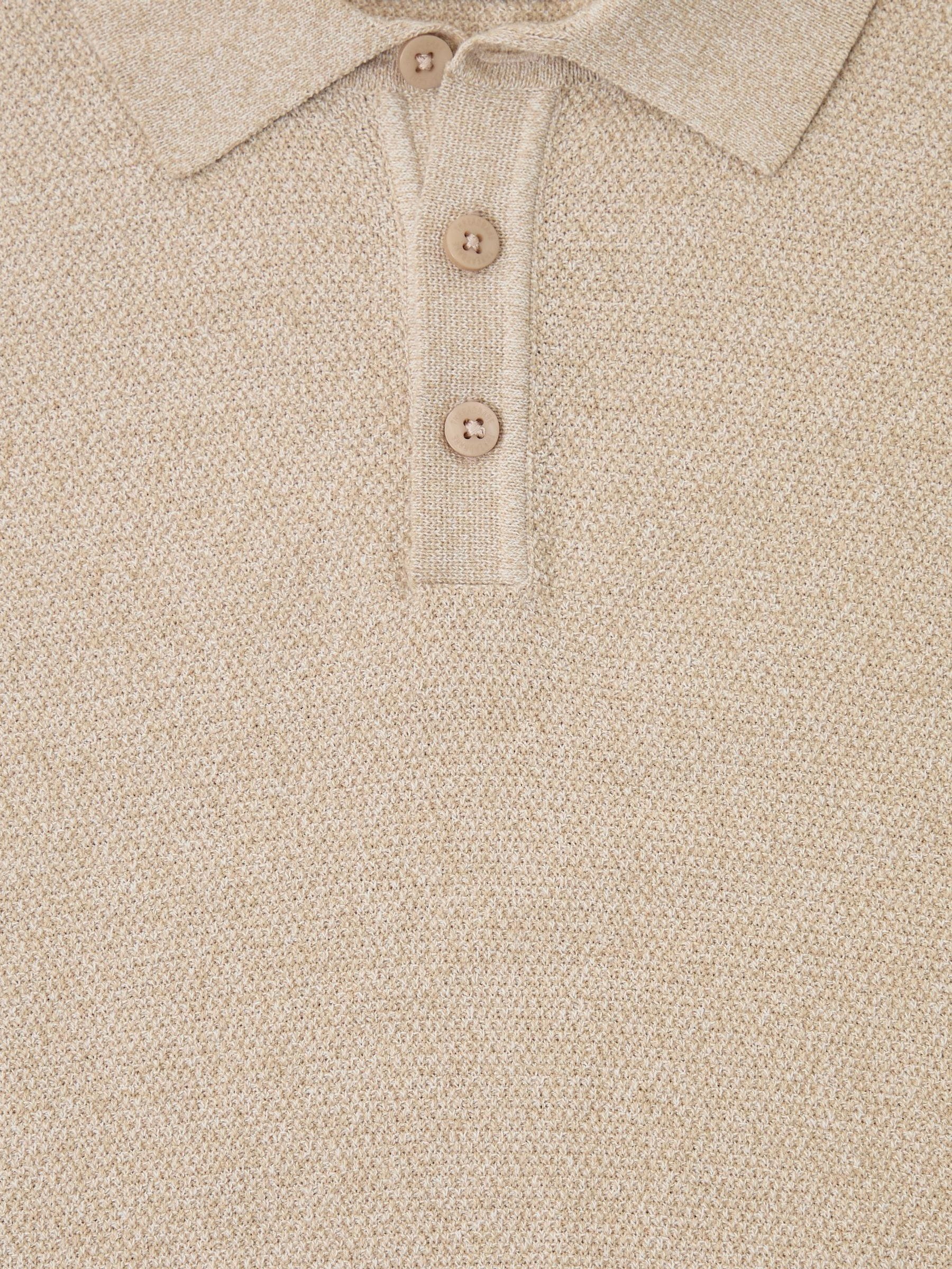Buy Threadbare Brown Moss Stitch Knitted Polo Shirt from the Next