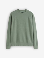 Grün - Threadbare Strickpullover mit Raglanärmeln und Rundhalsausschnitt - Bild 5 von 5