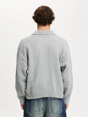 Cotton On Grey Boxy Rugby Polo Shirt - Image 2 of 4