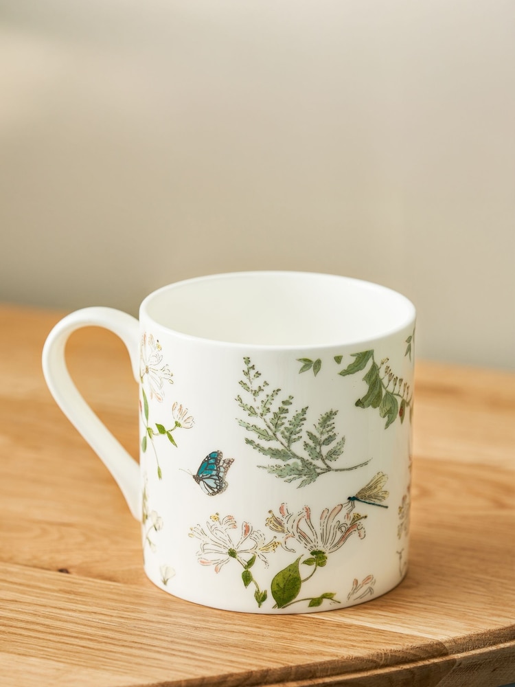 Sophie Allport Off White Large Wild Floral Mug - Image 2 of 3