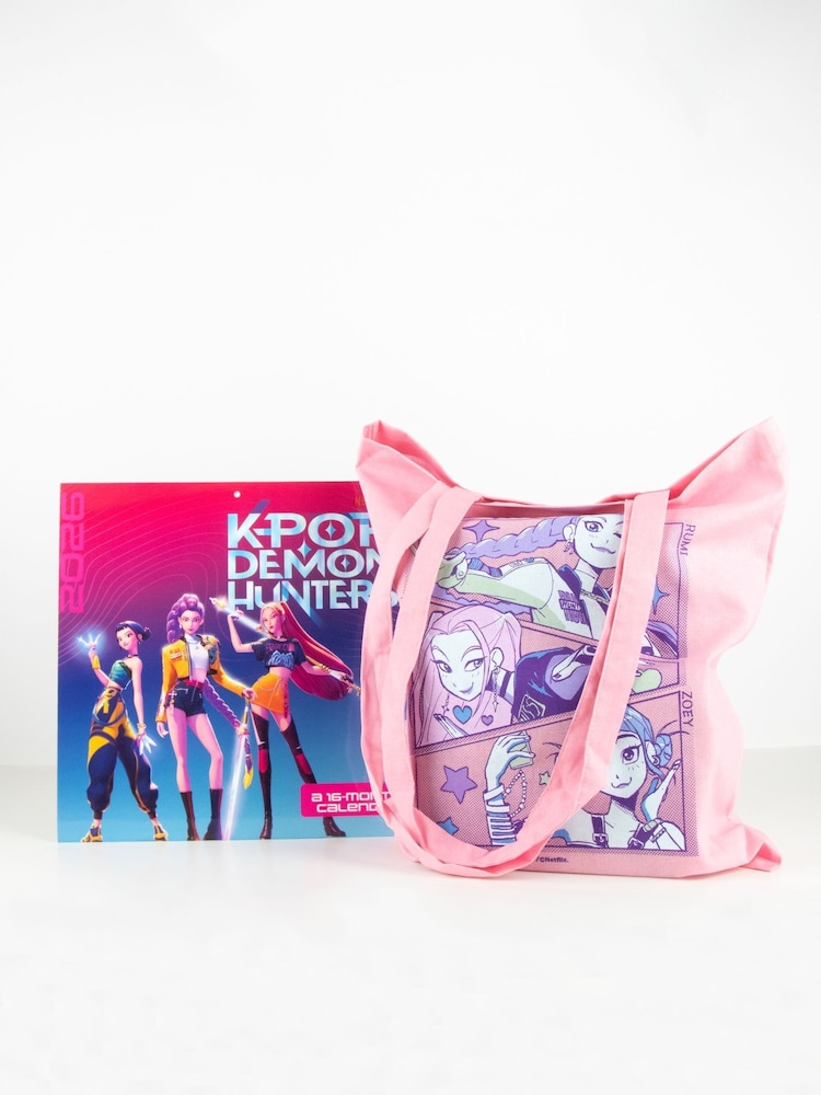 Pyramid International Pink K-Pop Demon Hunters Tote and 2026 Calendar Bundle - Image 1 of 7