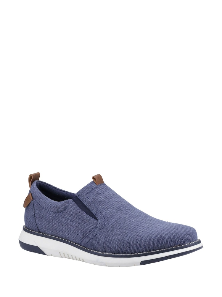 Hush Puppies Blue Benny Slip On Shoes - Image 2 of 3 Hush Puppies Blue Benny Slip On Shoes - Image 2 of 3