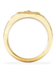 The Diamond Store Taurus Zodiac 0.01ct Lab Diamond Signet Ring in 18K Gold Vermeil - Image 2 of 5
