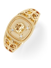 The Diamond Store Cancer Zodiac 0.01ct Lab Diamond Signet Ring in 18K Gold Vermeil - Image 3 of 6