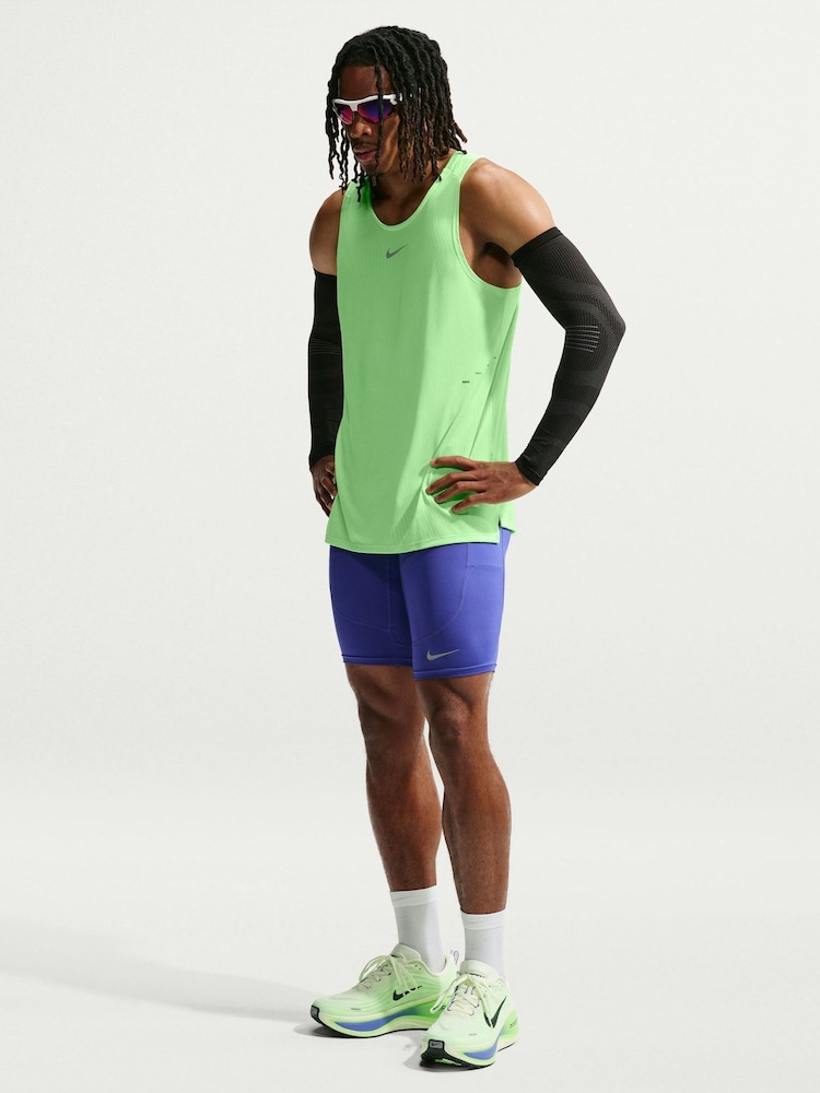 Nike Green Stride Aero-FIT Running Vest - Image 1 of 5 Nike Green Stride Aero-FIT Running Vest - Image 1 of 5