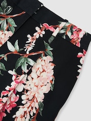 Atelier Cotton Floral-Print Tapered Black Trousers - Image 5 of 5