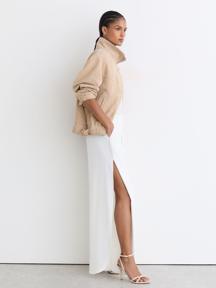 Reiss White Annabelle Leather Link Strap Stiletto Sandals - Image 1 of 6