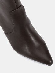 Novo Brown Standard Fit KYLIE Mid Stiletto Heel Point Ankle Boots - Image 5 of 5