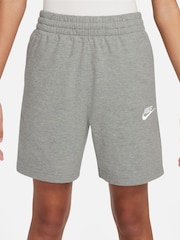 Nike Grey Heather Sportswear Club Shorts - Image 1 of 9