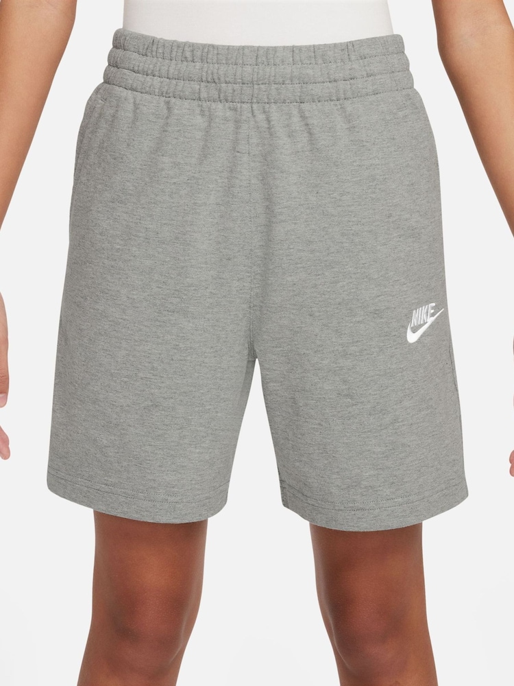 Nike Grey Heather Sportswear Club Shorts - Image 1 of 9 Nike Grey Heather Sportswear Club Shorts - Image 1 of 9