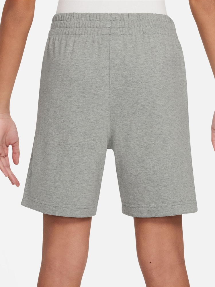 Nike Grey Heather Sportswear Club Shorts - Image 2 of 9 Nike Grey Heather Sportswear Club Shorts - Image 2 of 9