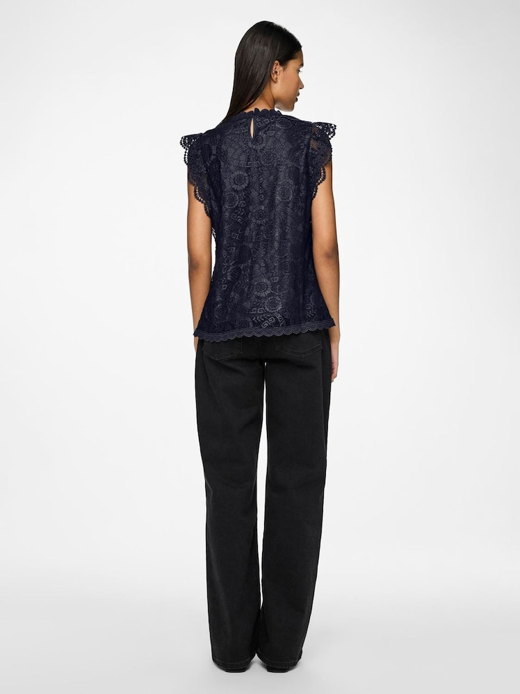 PIECES Blue Lace Top - Image 2 of 4 PIECES Blue Lace Top - Image 2 of 4