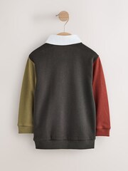 Black Long Sleeve Rugby Polo Top (3mths-7yrs) - Image 2 of 2