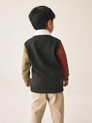 Black Long Sleeve Rugby Polo Shirt (3mths-7yrs) - Image 3 of 6