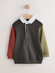 Black Long Sleeve Rugby Polo Shirt (3mths-7yrs) - Image 5 of 6
