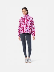 Gym + Coffee Dark Pink Snap Polar Fleece - Image 1 of 6