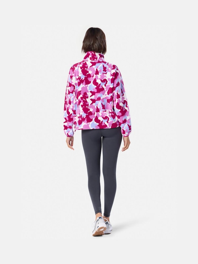 Gym + Coffee Dark Pink Snap Polar Fleece - Image 2 of 6 Gym + Coffee Dark Pink Snap Polar Fleece - Image 2 of 6