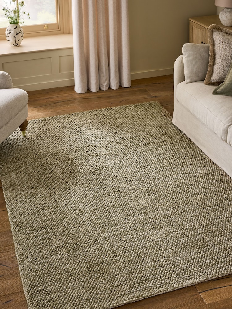 Sage Green Bobble Effect Rug - Image 1 of 5 Sage Green Bobble Effect Rug - Image 1 of 5