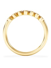 The Diamond Store White Orbit Half Band 0.15ct F/VS Round Cut Rubover Eternity Ring in 18K Gold Vemeil - Image 2 of 5