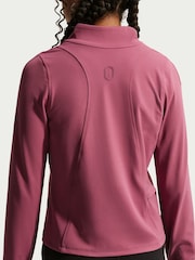 Nike Pink Smoke Mavn DriFIT Fitted FullZip Long Sleeve Top - Image 5 of 11