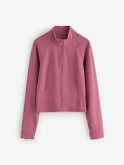 Nike Pink Smoke Mavn DriFIT Fitted FullZip Long Sleeve Top - Image 8 of 11