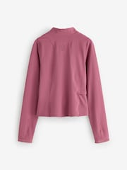 Nike Pink Smoke Mavn DriFIT Fitted FullZip Long Sleeve Top - Image 9 of 11