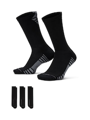 Nike Black Everyday Elevated Sport Crew Socks 3 Pack - Image 1 of 4