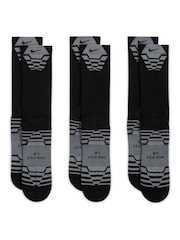Nike Black Everyday Elevated Sport Crew Socks 3 Pack - Image 3 of 4