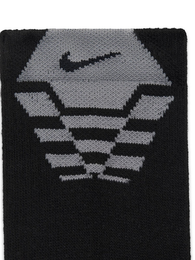 Nike Black Everyday Elevated Sport Crew Socks 3 Pack - Image 4 of 4 Nike Black Everyday Elevated Sport Crew Socks 3 Pack - Image 4 of 4