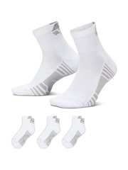 Nike White/Black Everyday Elevated Sport Ankle Socks 3 Pack - Image 1 of 4
