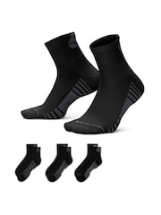 Nike Black/White Everyday Elevated Sport Ankle Socks 3 Pack - Image 1 of 4