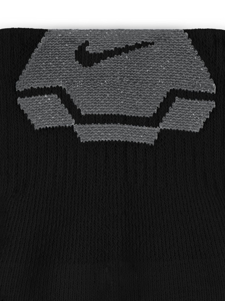 Nike Black/White Everyday Elevated Sport Ankle Socks 3 Pack - Image 4 of 4