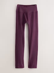 Plum Purple Ultimate Comfort Cross Front High Waist Sports Leggings - Image 5 of 7