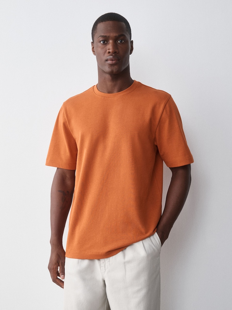 Blue/Grey Marl/Orange Regular Fit T-Shirts 3 Pack - Image 2 of 9