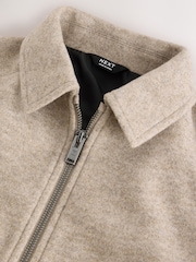 Natural Wool Bomber Collared Jacket (3-16yrs) - Image 10 of 10